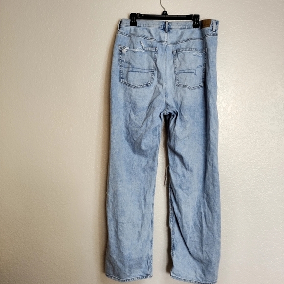 American eagle highest rise baggy distressed jeans sz 16 - Picture 6 of 9